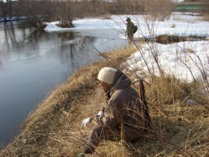 湿原河川にて・・・
