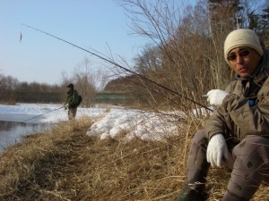 湿原河川にて・・・